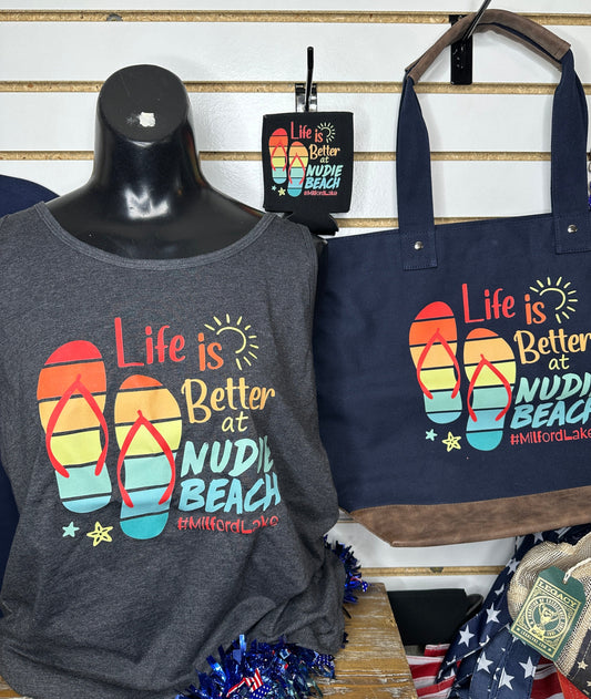 Nudie Beach Canvas Tote